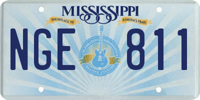 MS license plate NGE811