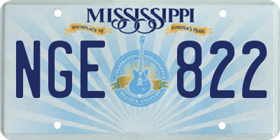 MS license plate NGE822