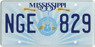 MS license plate NGE829