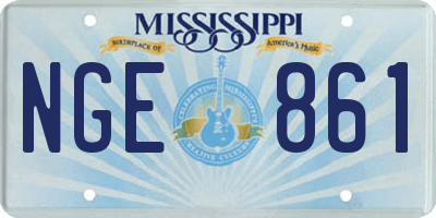 MS license plate NGE861