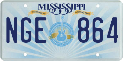 MS license plate NGE864