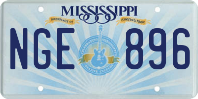 MS license plate NGE896
