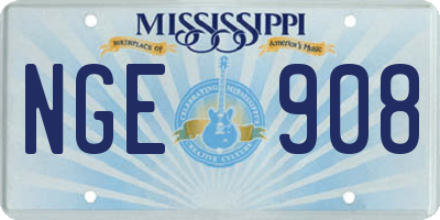 MS license plate NGE908