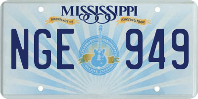 MS license plate NGE949