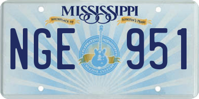 MS license plate NGE951