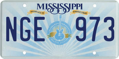 MS license plate NGE973