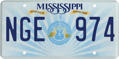 MS license plate NGE974