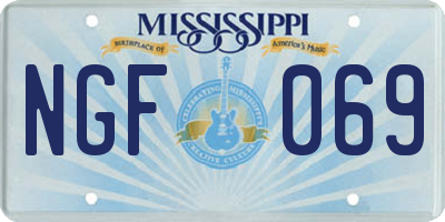 MS license plate NGF069