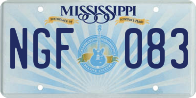 MS license plate NGF083