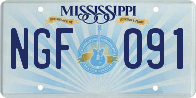 MS license plate NGF091