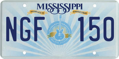 MS license plate NGF150