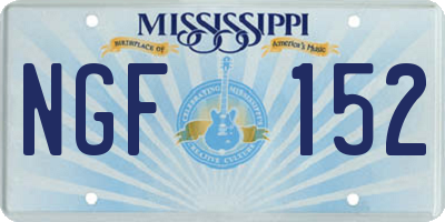 MS license plate NGF152