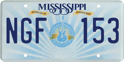 MS license plate NGF153