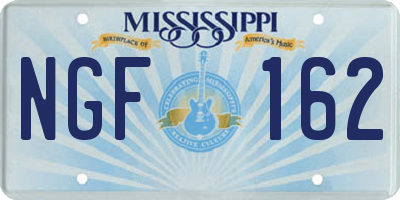 MS license plate NGF162