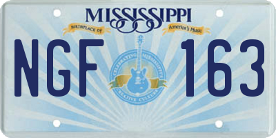 MS license plate NGF163