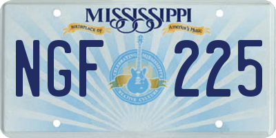 MS license plate NGF225