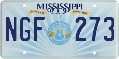 MS license plate NGF273