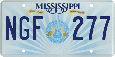MS license plate NGF277
