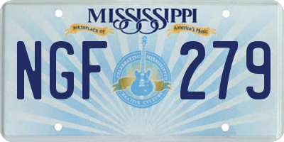 MS license plate NGF279
