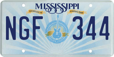 MS license plate NGF344