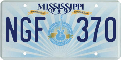MS license plate NGF370
