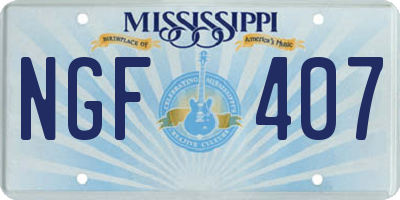 MS license plate NGF407