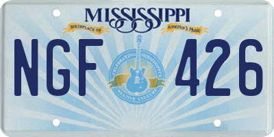 MS license plate NGF426