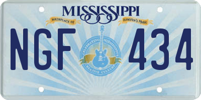 MS license plate NGF434