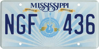 MS license plate NGF436