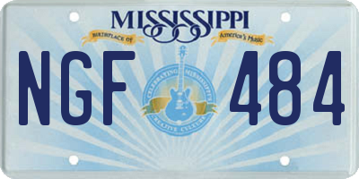 MS license plate NGF484