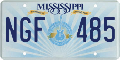 MS license plate NGF485