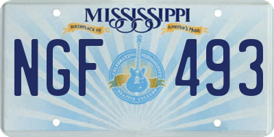 MS license plate NGF493