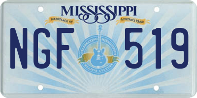 MS license plate NGF519