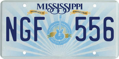 MS license plate NGF556