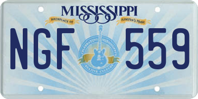 MS license plate NGF559