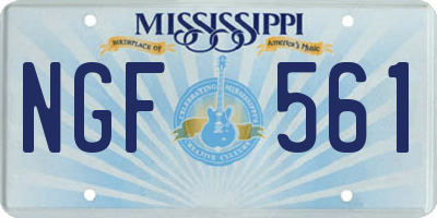 MS license plate NGF561