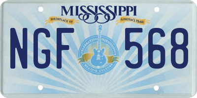 MS license plate NGF568