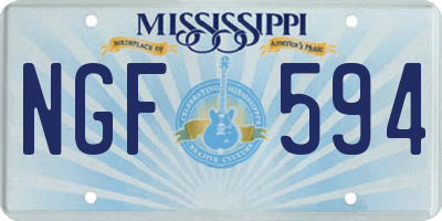 MS license plate NGF594