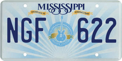 MS license plate NGF622
