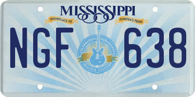 MS license plate NGF638