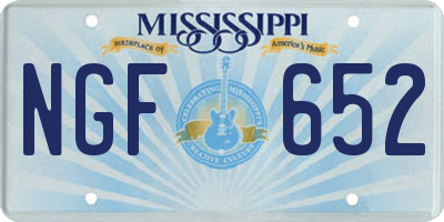 MS license plate NGF652