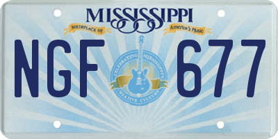 MS license plate NGF677