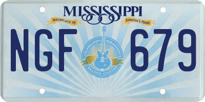 MS license plate NGF679