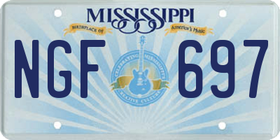 MS license plate NGF697