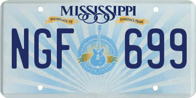 MS license plate NGF699