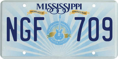 MS license plate NGF709