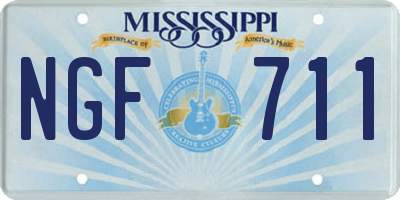 MS license plate NGF711