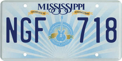 MS license plate NGF718