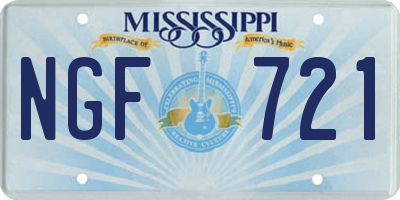 MS license plate NGF721