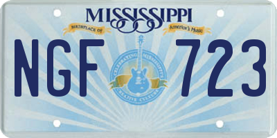 MS license plate NGF723